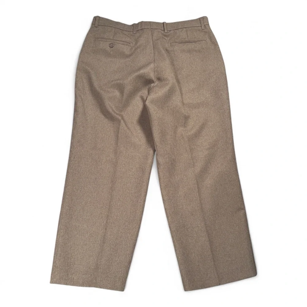 Vintage Levis Pants Mens 34x26 Brown Action Slacks Dress Polyester Altered 80s